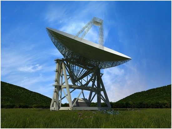 天問(wèn)一號(hào)火星探測(cè)器，70米天線(xiàn)（GRAS-4）建成效果圖